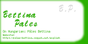 bettina pales business card
